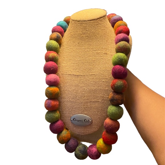 Jewelry - Beaded felt colorful necklace